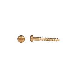 #2 x 1/4″ round head slotted, solid brass, wood screws, select qty