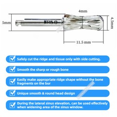 Dental Ridge Contouring Bur Crest Remover Ridge Reduction Drill Trim Hourglass