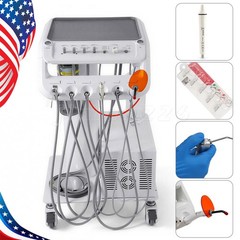 Dental Portable Mobile Delivery Unit System With Suction Air Compressor 4Hole