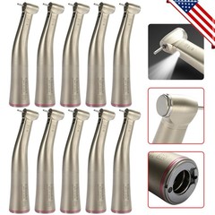 1-10pcs Dental Electric Handpiece 1:5 Increasing Contra Angle LED Fiber Optic AS