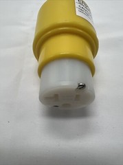 1705 Adapter, NEMA, L5-15P to 5-20R Locking/Straight Blade, Safety Yellow