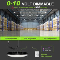 240W LED UFO High Bay Light 3000K 4000K 5000K Adjustable 33,600LM AC100-277V