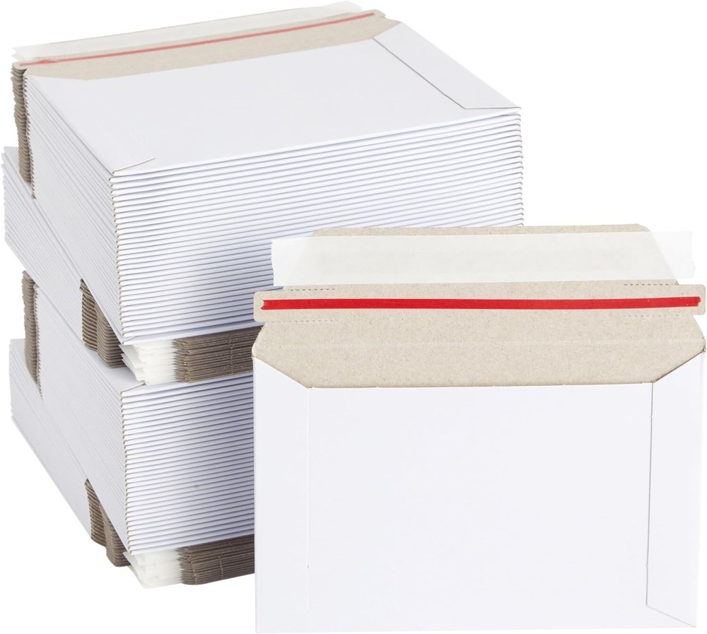 50- 6.5 x 4.5 PROLINE RIGID PHOTO SHIPPING FLATS CARDBOARD ENVELOPE MAILERS