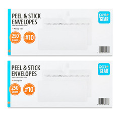 Pen+Gear #10 Privacy Tint Peel & Stick Envelopes, White, 4.13″ x 9.5″, 500 Count