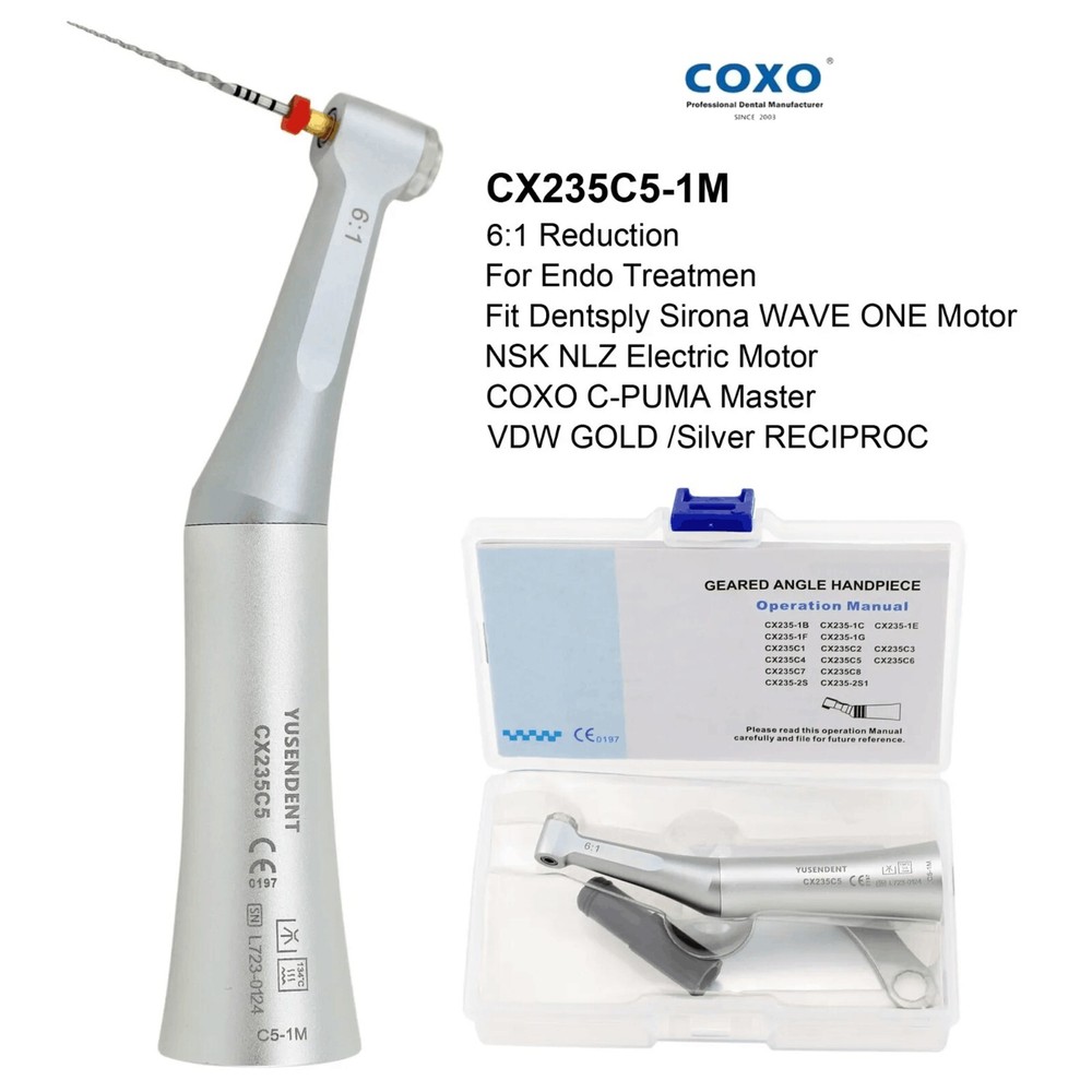 US COXO Dental Endo Handpiece 8:1 6:1 Contra Angle For Dentsply Wave One NSK NLZ