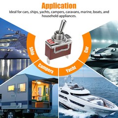 Heavy Duty 20A 125V & 15A 250V Toggle Switch SPST On-Off Amp 2 Terminal Car Boat