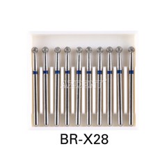 10pcs AZDENT Dental Diamond Burs FG 1.6mm Round Ball for High Speed Handpiece