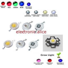 1W 3W 5W White Red Green Yellow UV Violet RGB High Power LED Chip Light PCB