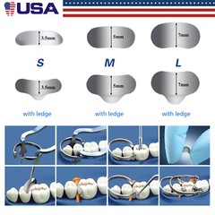 Dental Sectional Matrix System Contoured Metal Matrices Refill Matrix Bands 50x