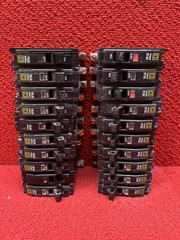 Lot of 20 Square D QO120 Circuit Breakers 20Amp 1 Pole 120/240VAC 10ka Good Cond