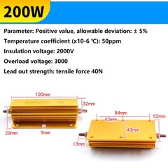 200W/300W/500W RX24 Aluminium Wire Wound High Power Resistors 0.1 ohm to 10K ohm