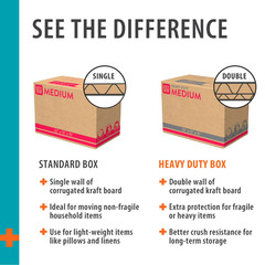 (10 pack) Pen+Gear Large Heavy Duty Kraft Moving Boxes, 27L x 15W x 17H