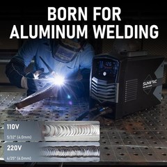 250A AC/DC Aluminum TIG Welder with Pulse DC TIG/AC TIG/Pulse TIG/SPOT TIG/Stick