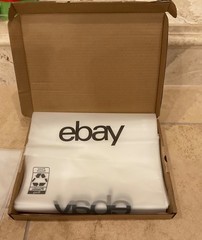 25 – eBay New 12″ x 15″ ZIPPER CLOTHING BAGS – Frosted with Black Logo