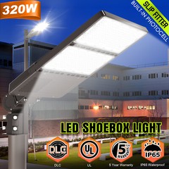320 Watt LED Parking Lot Lights Dusk To Dawn Commercial Shoebox Light AC100-277V