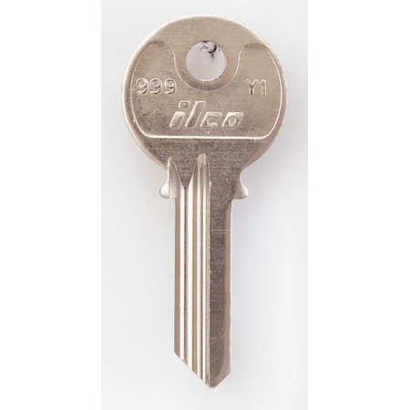 Kaba Ilco 999-Y1 Key Blank, Brass, Type Y1, 5 Pin, Pk10
