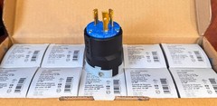 10pk – Eaton AHCL630P 30A 250V Blue Twist Lock Plug L6-30P Ultra Grip Industrial