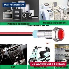 10pcs 6mm 1/4″ LED Metal Indicator Light AC/DC 12-24V Waterproof Signal Lamp …