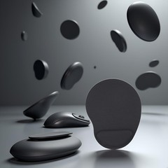 Black Mouse Pad Relieve Stress Comfy EVA 1L x 1W inches,
