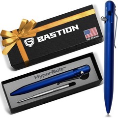 BASTION Bolt Action Pen | Aluminum Blue | Durable Professional Ballpoint Pen