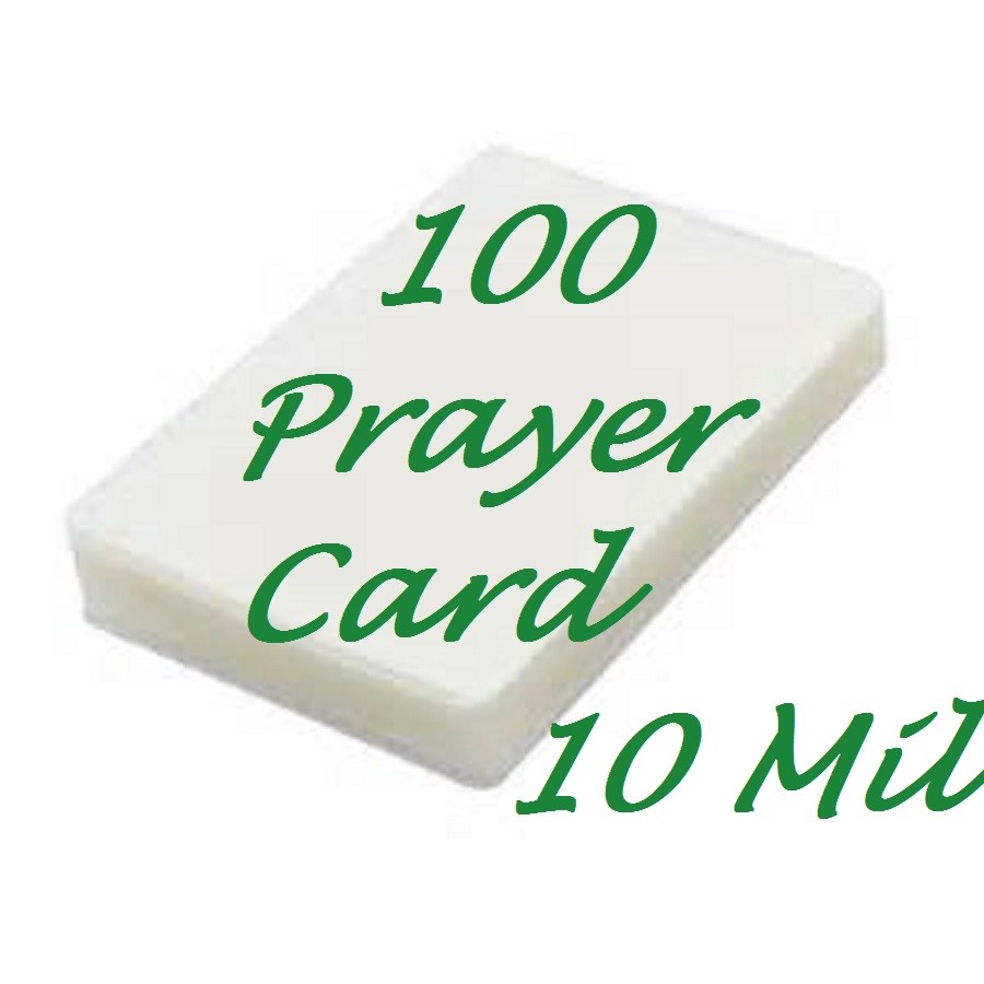 Prayer Card 100 10 Mil Laminating Pouches Laminator 2-3/4 x 4-1/2 Scotch Quality