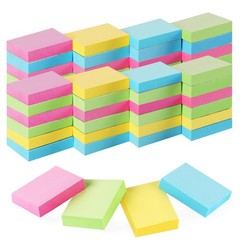 Small Sticky Notes Bulk, 50 Pads, 1.5×2 Inch, 5000 Sheets, 4 Colors