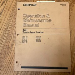 CAT Caterpillar D6H OPERATION & MAINTENANCE MANUAL TRACTOR 8KB 4RC 6FC 7PC 2KD++