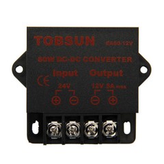 Voltage Converter DC 24V to 12V 5A 60W Power Regulator Step Down Voltage Reducer