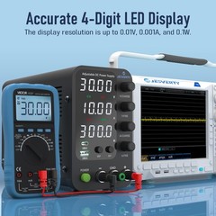 DC Power Supply Variable, 0-32V 0-10A Switching Bench Power Supply with 20W USB