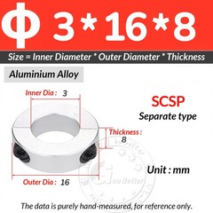 Aluminum Alloy Shaft Collar Double Split Steel Metric Clamp Collars 3mm-100mm