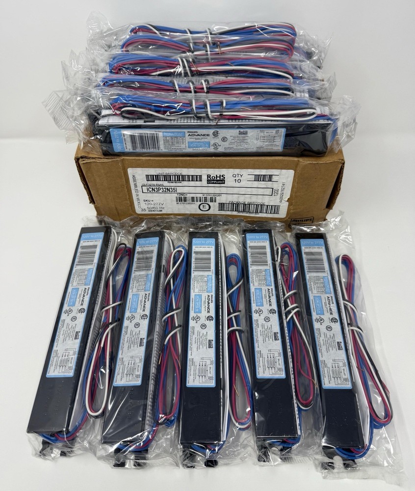 x10 ICN-3P32-N PHILIPS ADVANCE CENTRIUM IntelliVolt 120V-277V Electronic Ballast