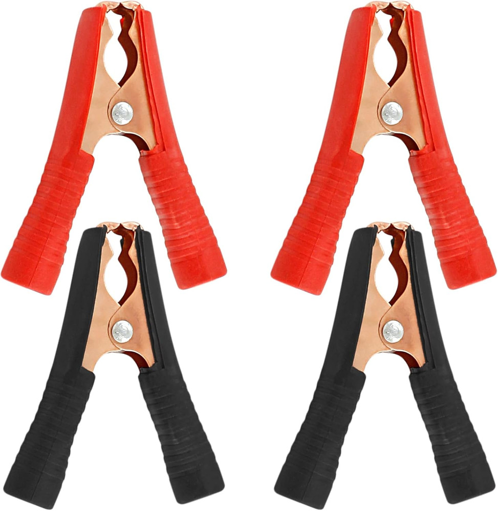 4Pcs 100A Insulated Alligator Clips Electrical Heavy Duty Alligator Clamps, Batt
