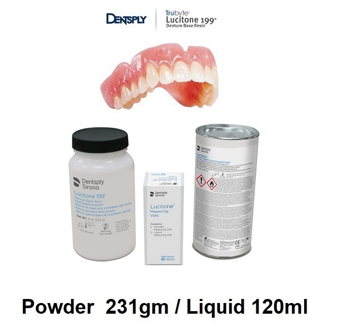 ORIGINAL DENTSPLY LUCITONE 199 HEAT CURE Denture Base Material SHADES AVAILBLE
