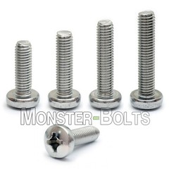 M6 / 6mm Phillips Pan Head Machine Screws, Stainless Steel A2, DIN 7985, 8-70mm