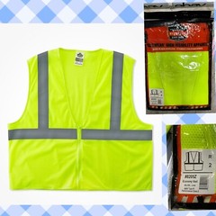 Ergodyne GloWear 8205Z High Visibility Sleeveless Safety Vest Size LIME 4XL 5XL