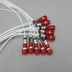 10Pcs 120V AC/DC 10mm RED Mini LED Pilot Lights CYLINDRICAL Cap with wire USKY3