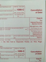 5 SHEETS 1099-C Cancellation of Debt & 1096 Transmittal Forms