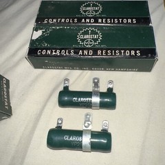 Clarostat Adjustable tubular ceramic resistor 75 Ohms 25 Watt New Box of (2)