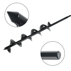 3 In x 24 In Auger Drill Bit Fit For Garden Plant Flower Rapid Planter Black New