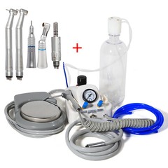 Dental High Low Speed Handpiece Kit & Portable Air Turbine Unit 4 Hole SNNB;