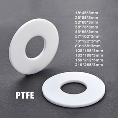 PTFE Washer / Spacers 2mm/3mm Thick Flat Ring Washer Seal Gaskets 18mm-219mm ID