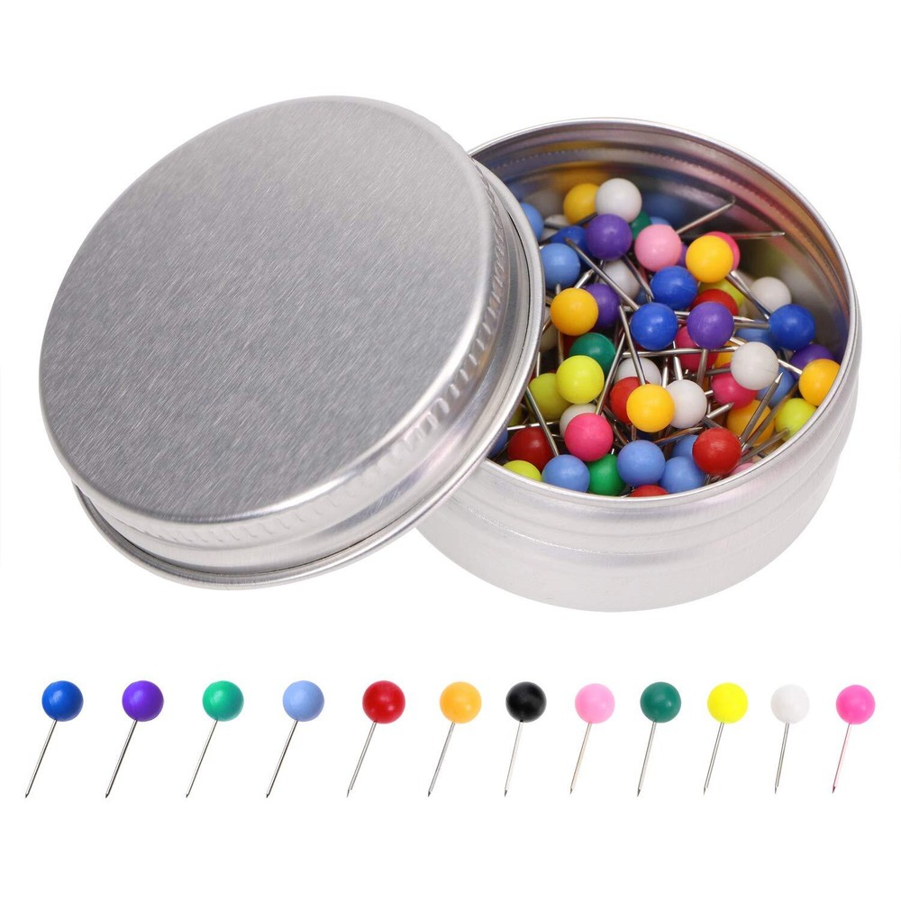 1/8 Inch Small Round Ball Head Decorative Push Pins 100 pcs