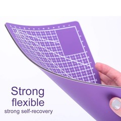 A5 Self Healing Cutting Mat Double Sided, Small 1″L x 1″W, Purple