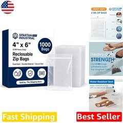 4×6 Inch 1000 Count 4 Mil Clear Zip Seal Bags – Organization Storage