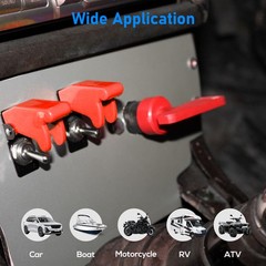 6pcs SPST ON/Off 2Pin Heavy Duty Rocker Toggle Switch with Cover 12V 20A for Car