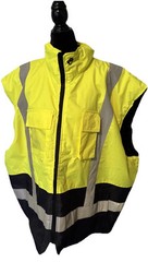 NWOT~ 5X High Visibility Safety Full Zip Vest Puffer Sleeveless Jacket