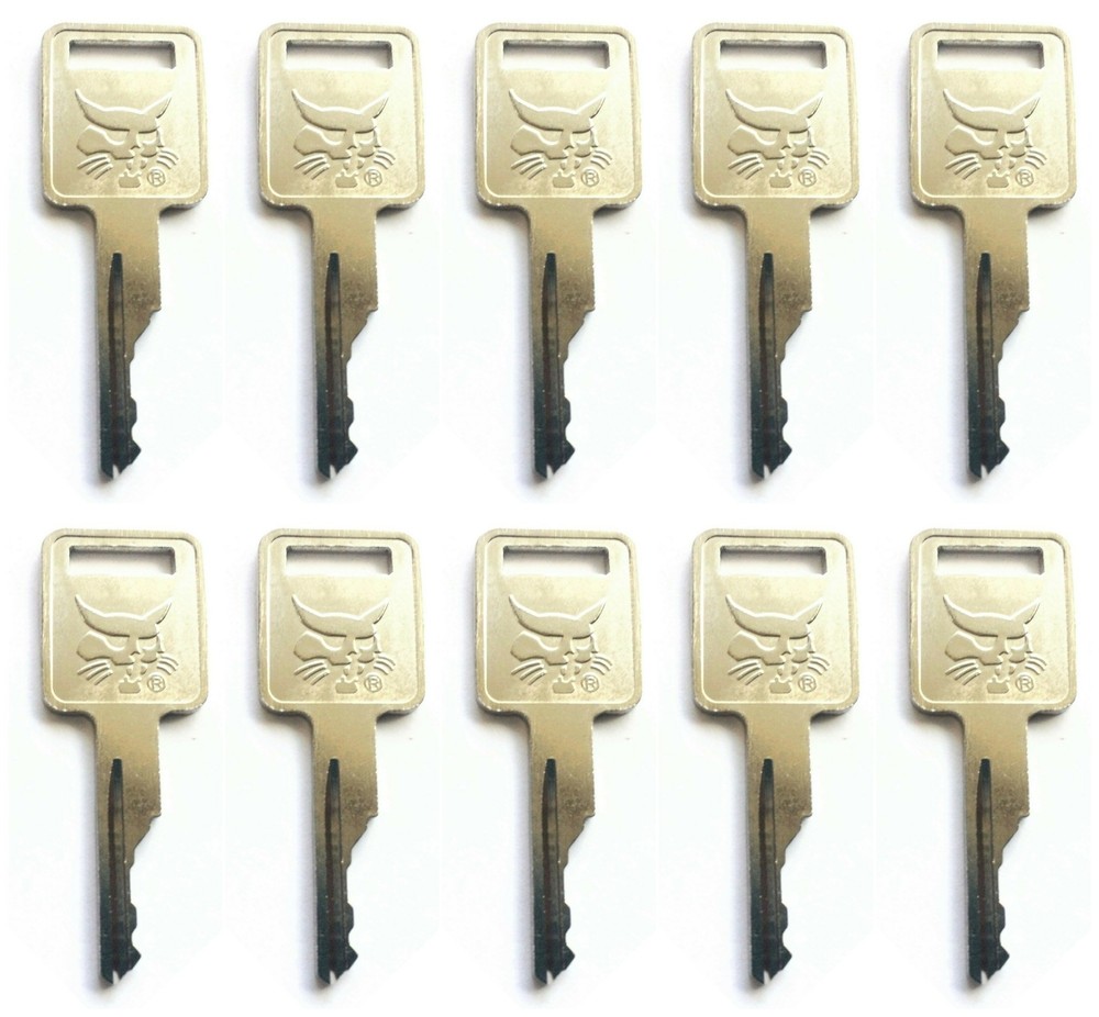 (10) Ignition Key For Bobcat Skid Steer Loaders and Mini Excavators 6693241 D250