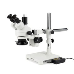 AmScope 7X-135X Trinocular Stereo Boom LED Microscope+8MP HDMI/WiFi/LAN Camera