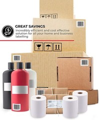 4×2 Direct Thermal Labels for Zebra LP 2844 GX ZP Models 750 Labels Per Roll