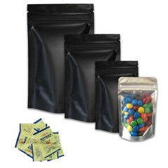150pieces Stand up pouch Resealable Mylar Bags and 1 pack of 10 Oxygen Absorbers